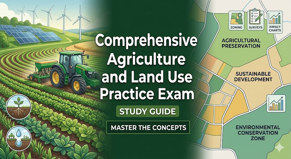 Comprehensive Agriculture and Land Use Practice Test Banner