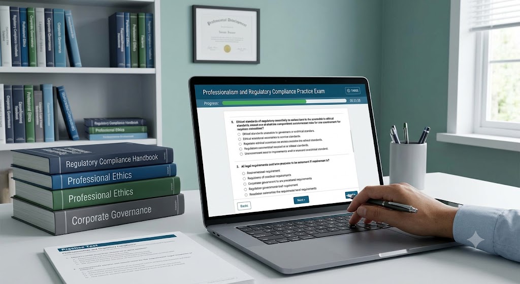 Professionalism and Regulatory Compliance Practice Test Banner