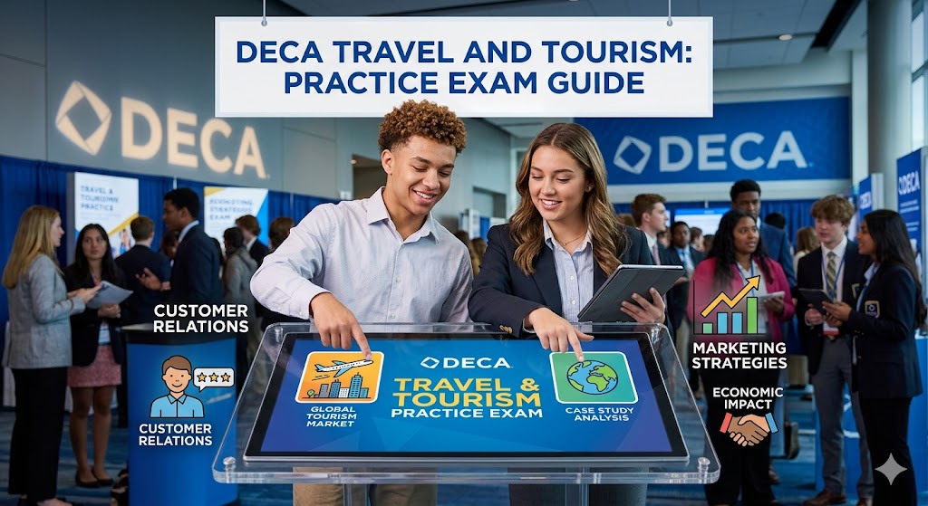 DECADECA Travel and Tourism Practice Exam Banner