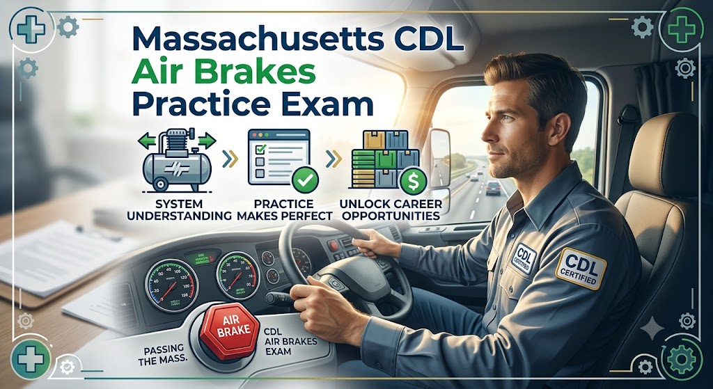 Massachusetts CDL Air Brakes Practice Test Banner