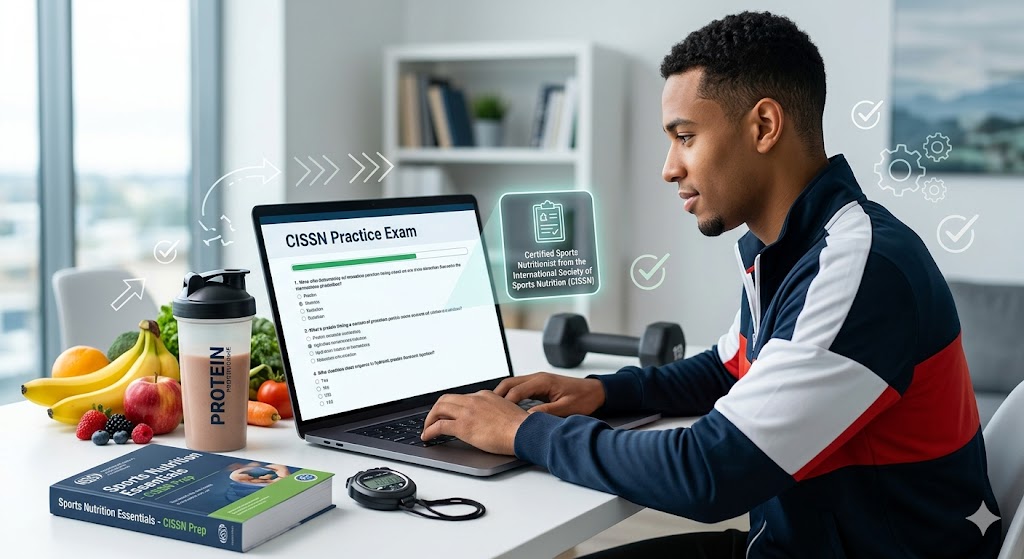 Certified Sports Nutritionist from the International Society of Sports Nutrition Banner