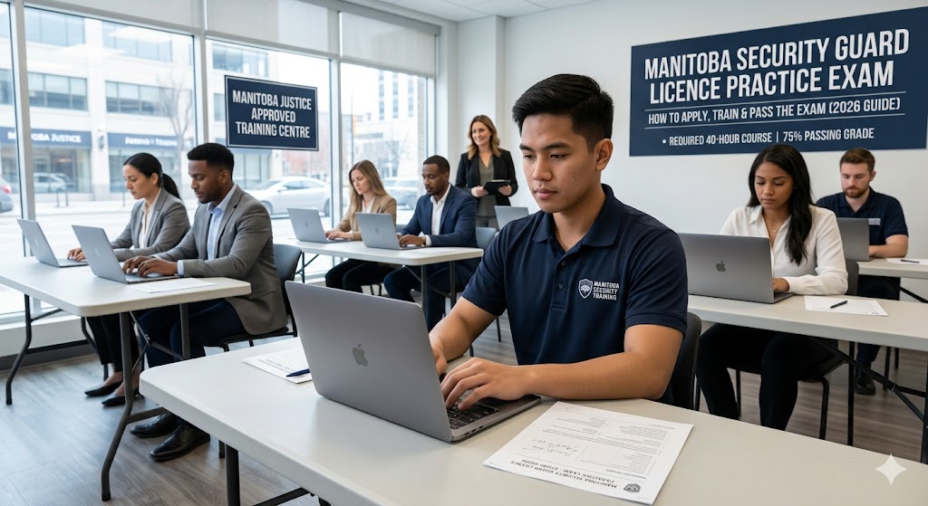 Manitoba Security Guard Licence Practice Test – How to Apply, Train & Pass the Exam (2026 Guide) Banner