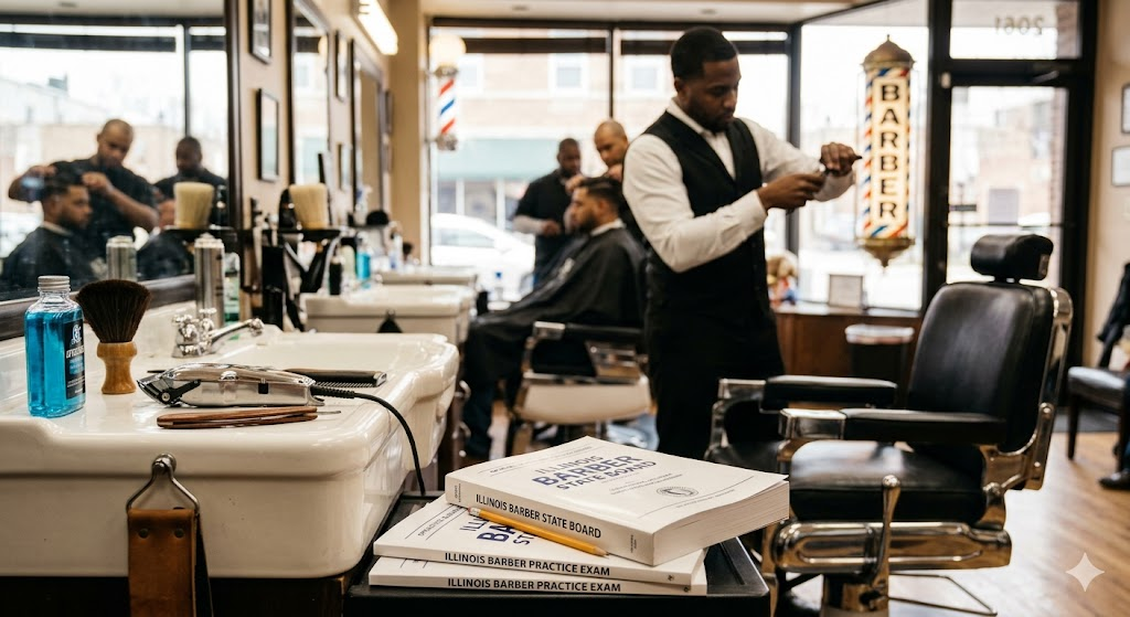 Illinois Barber Practice Exam Banner
