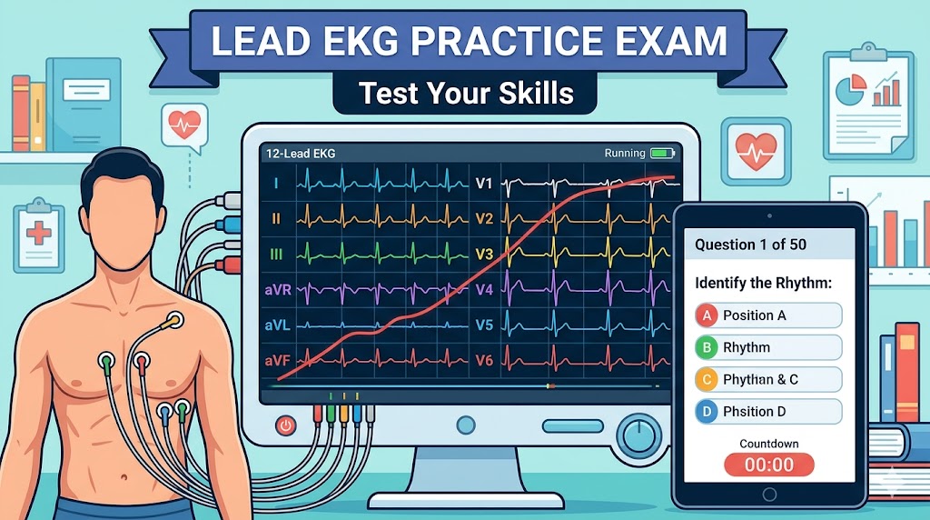 12-Lead EKG Practice Exam Banner