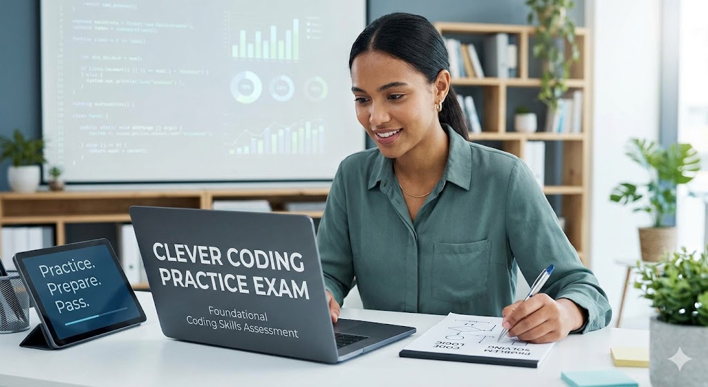 Clever Coding Practice Test Banner