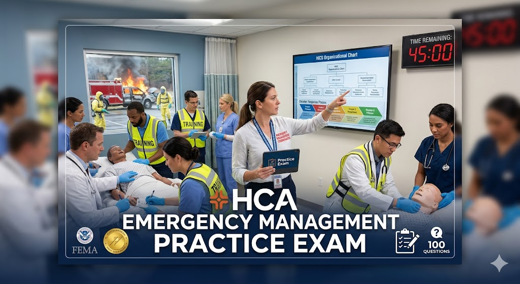 HCA Emergency Management Practice Test Banner