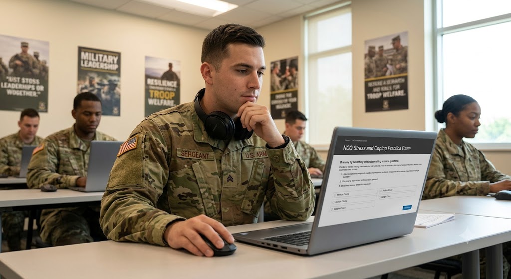 NCO Stress and Coping Practice Test Banner