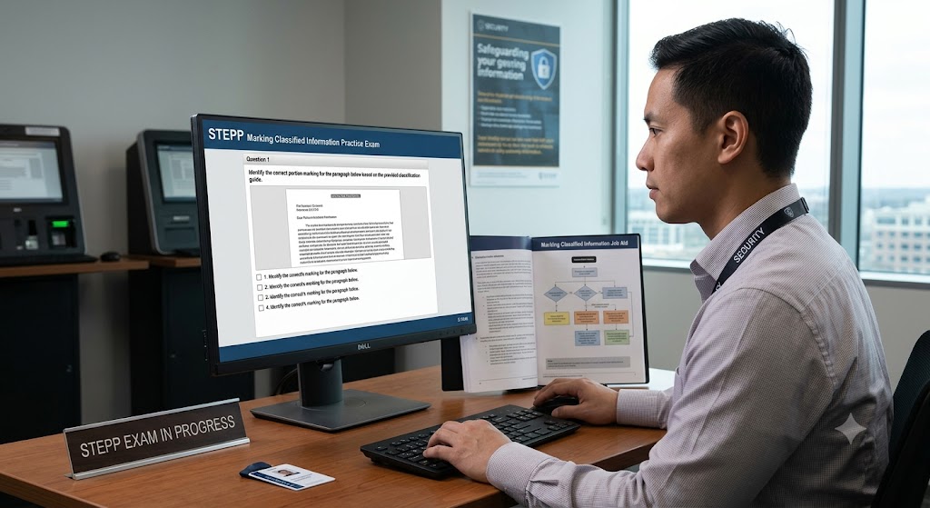 STEPP Marking Classified Information Practice Exam Banner