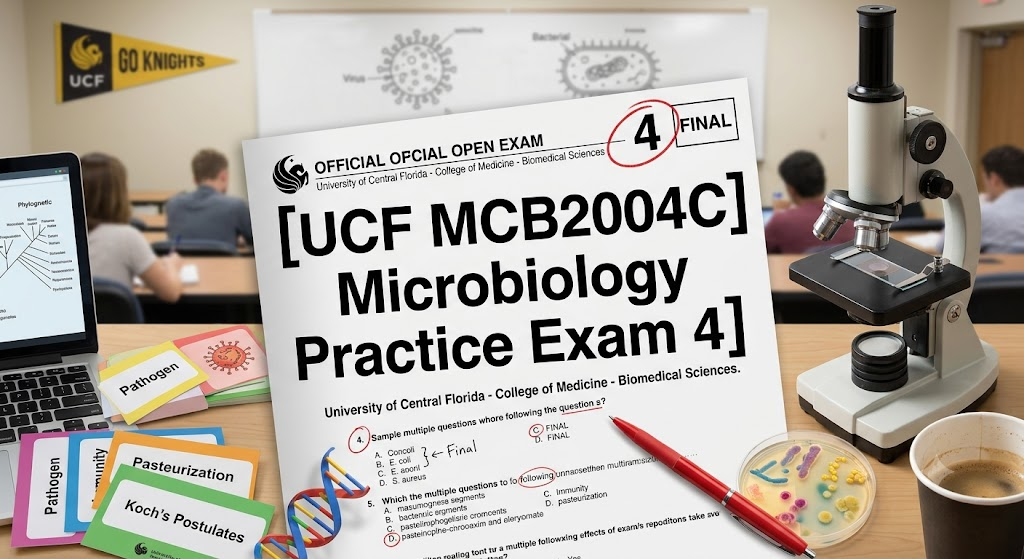 University of Central Florida (UCF) MCB2004C Microbiology for Health Professionals Practice Exam 4 Banner