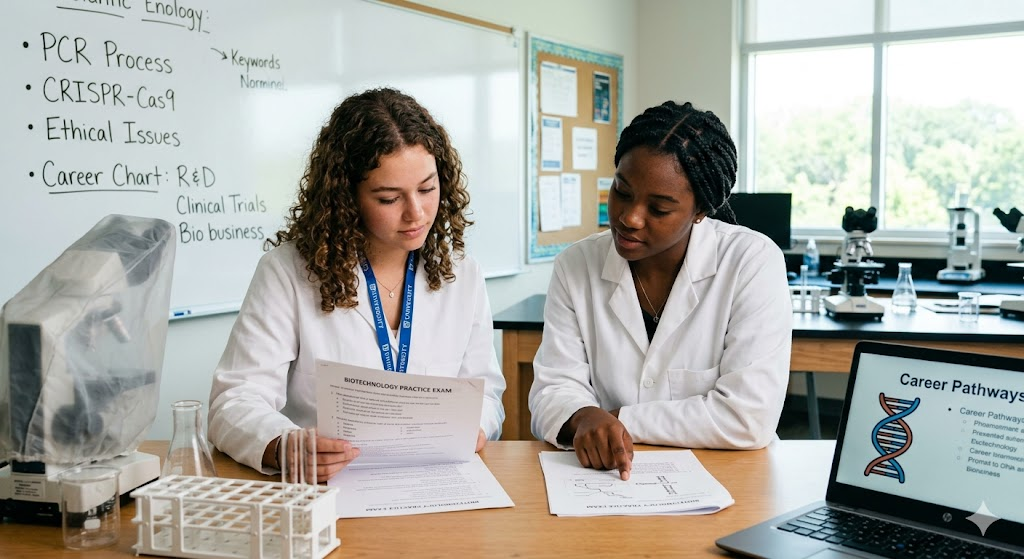 Biotechnology Development and Research Pathways and Careers Test Banner