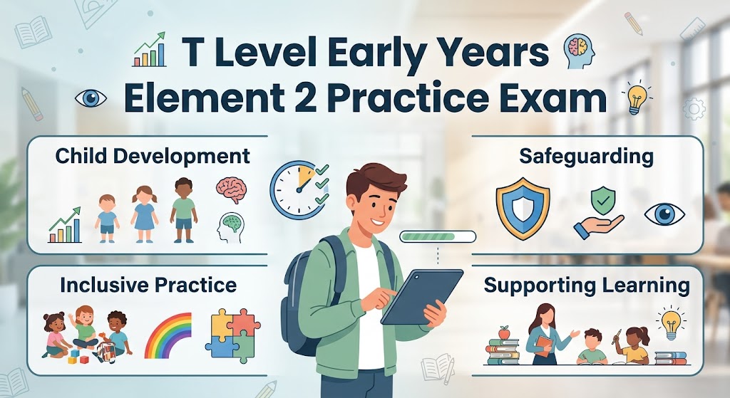 T Level Early Years and Education Element 2 Practice Test Banner