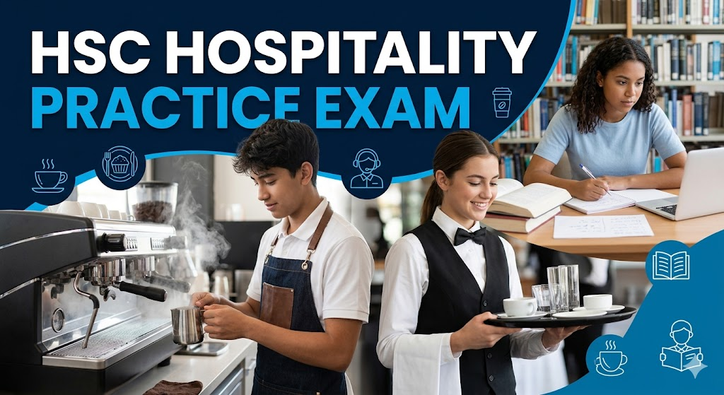 HSC Hospitality Practice Exam Banner
