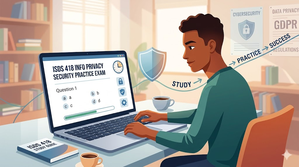 ISDS Information Privacy and Security (ISDS 418) Practice Exam Banner