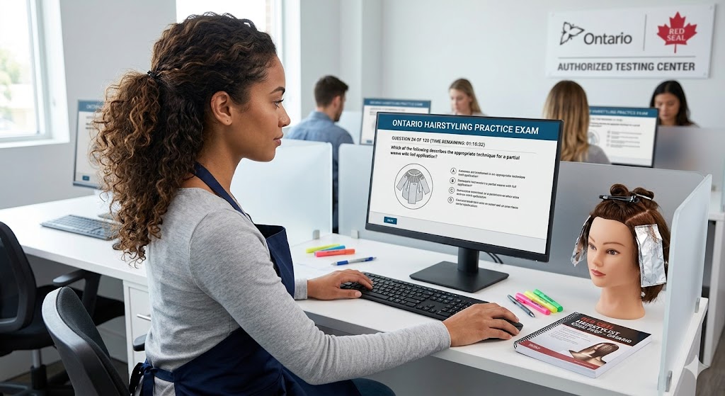 Ontario Hairstyling Practice Exam Banner