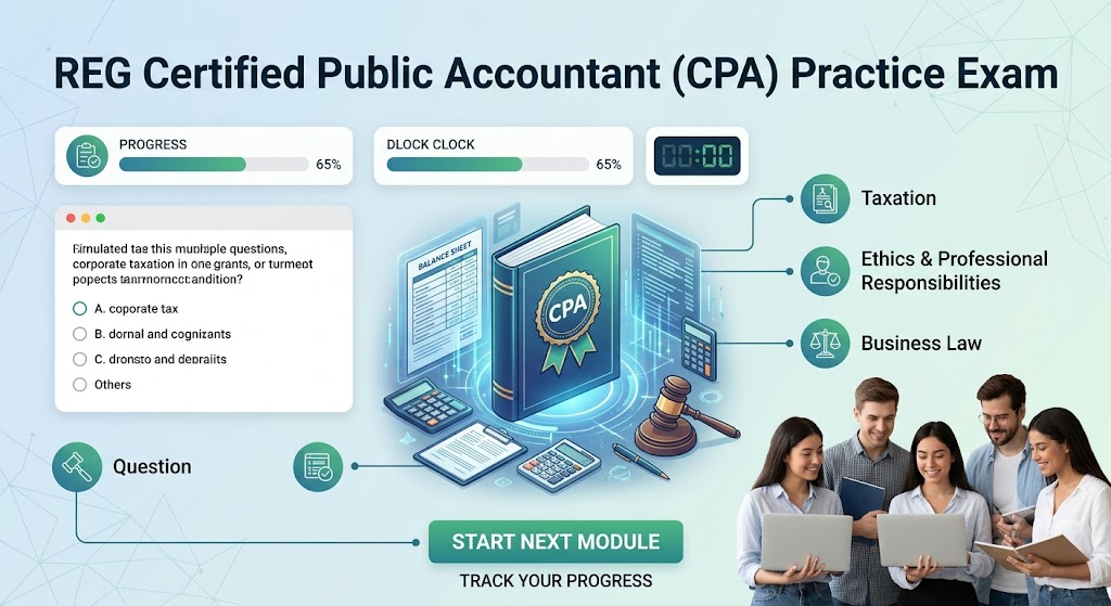 REG Certified Public Accountant (CPA) Practice Test Banner