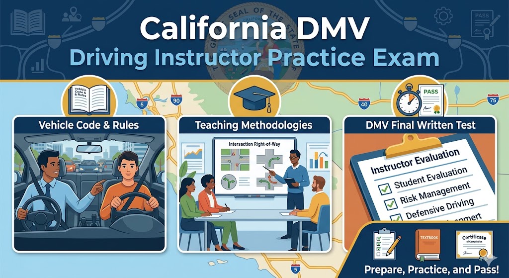 California DMV Driving Instructor Test Banner
