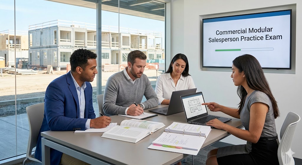 Commercial Modular Salesperson Practice Exam Banner