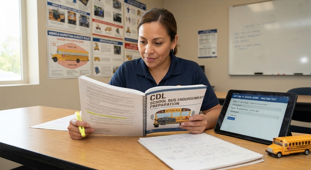 CDL School Bus Endorsement Practice Banner