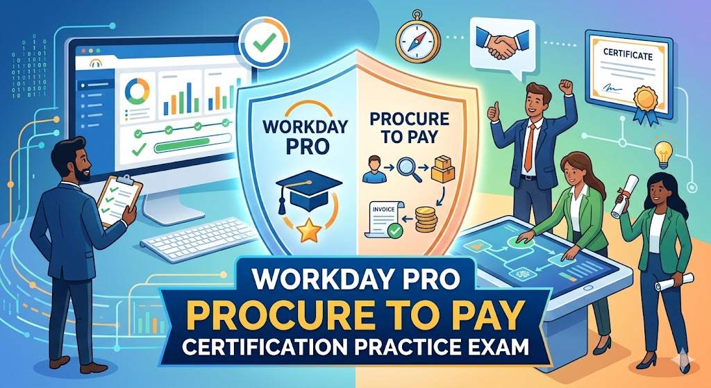 Workday Pro Procure to Pay Certification Practice Exam Banner