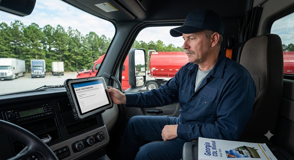 Georgia CDL Tanker Practice Test Banner
