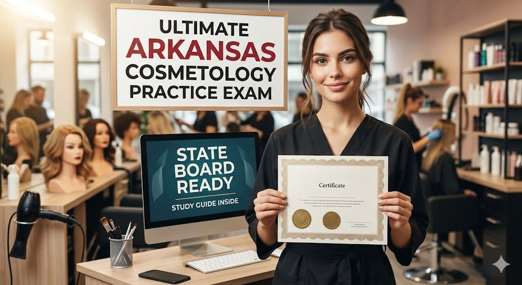 Arkansas Cosmetology Practice Exam Banner