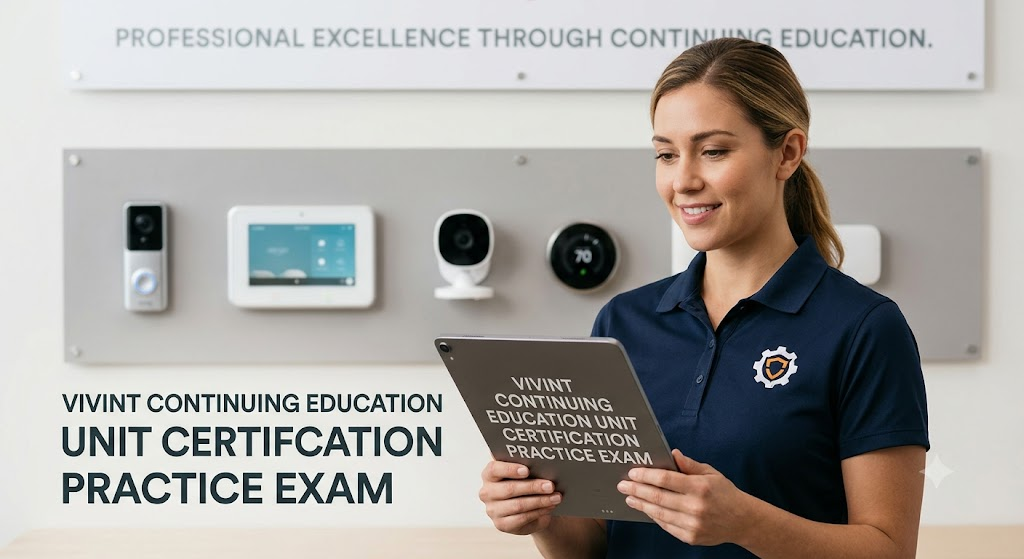 Vivint Continuing Education Unit (CEU) Certification Practice Exam. Banner
