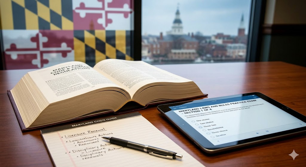 Maryland Laws and Rules Practice Exam Banner