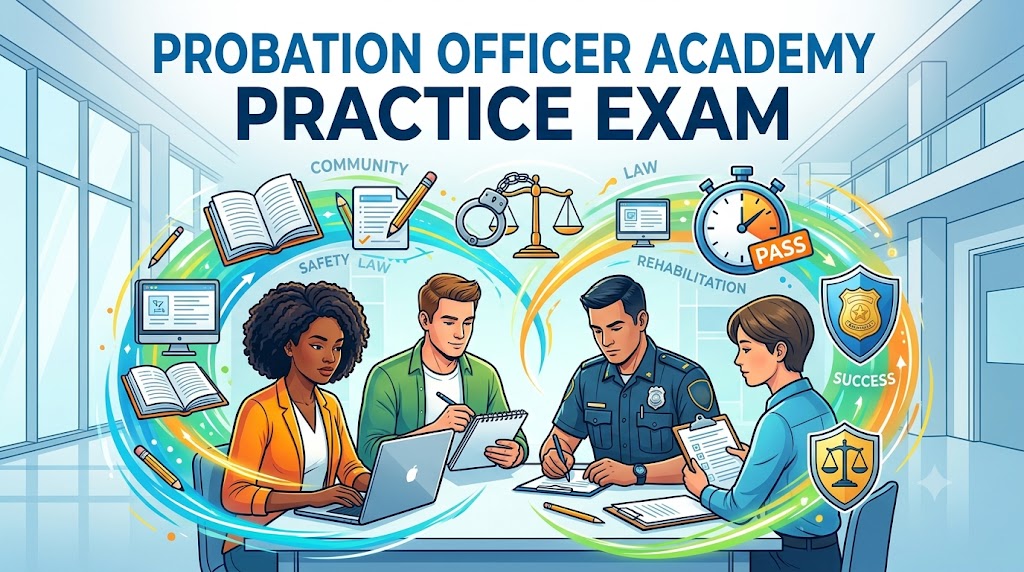 Probation Officer Certification Academy Practice Exam Banner