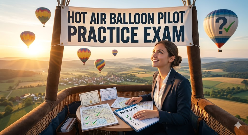Hot Air Balloon Pilot Practice Test Banner