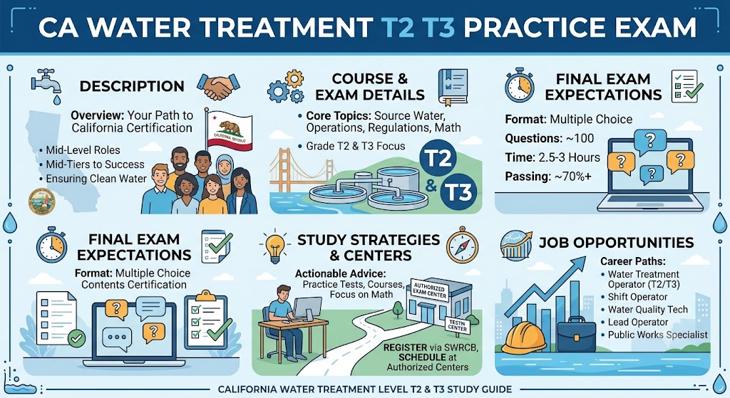 CA Water Treatment T2 T3 Practice Exam Banner
