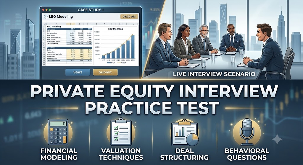 Private Equity Interview Practice Test Banner