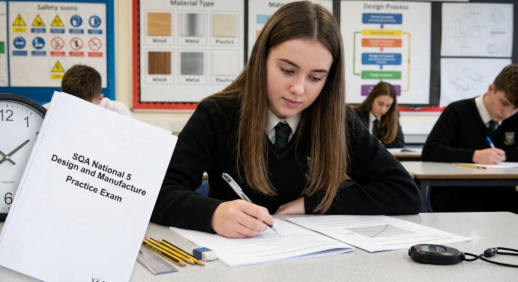 SQA National 5 Design and Manufacture Practice Exam Banner