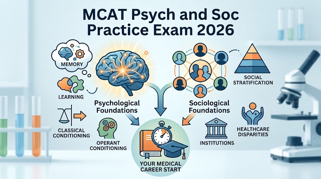 MCAT Psychology and Sociology Practice Test 2026 Banner