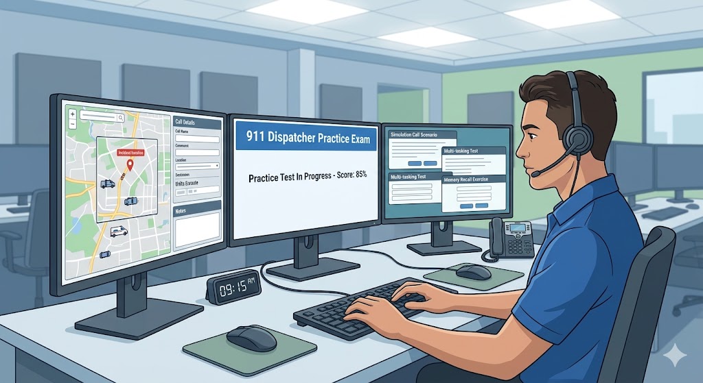 911 Dispatcher Practice Exam Banner