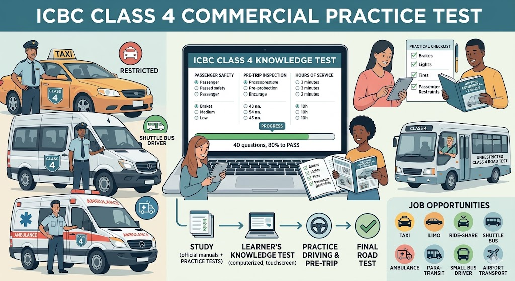 ICBC Class 4 Commercial Driver's Licence (CDL) Practice Test Banner