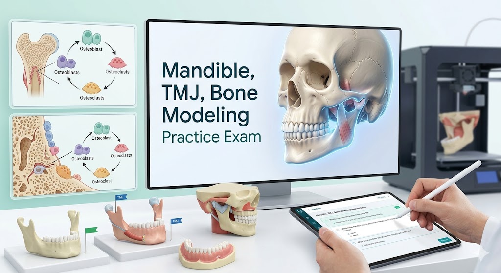 Mandible, TMJ, Bone Modeling Practice Test Banner