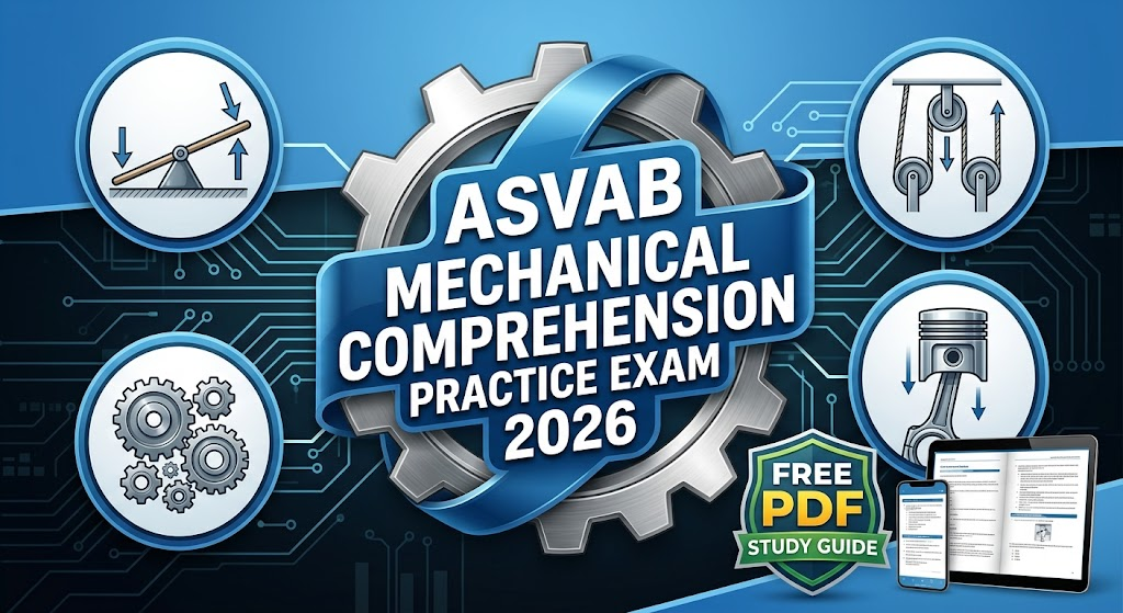ASVAB Mechanical Comprehension Practice Test 2026 (Free PDF) Banner