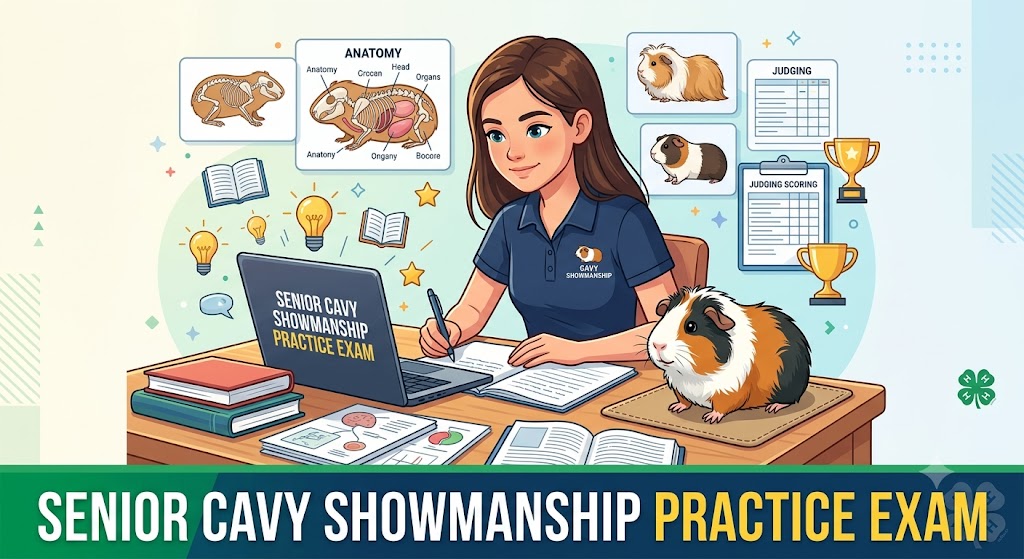 Senior Cavy Showmanship Practice Exam Banner