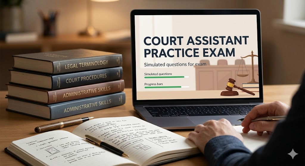 Court Assistant Practice Test Banner