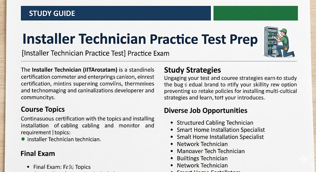 Installer Technician Practice Test Banner