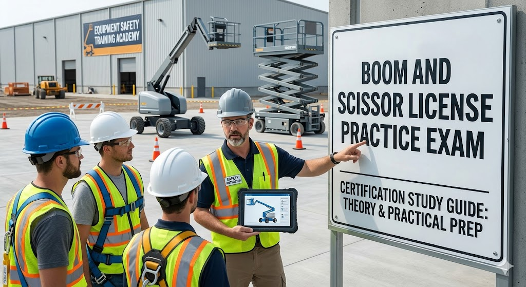 Boom and Scissor License Practice Exam Banner