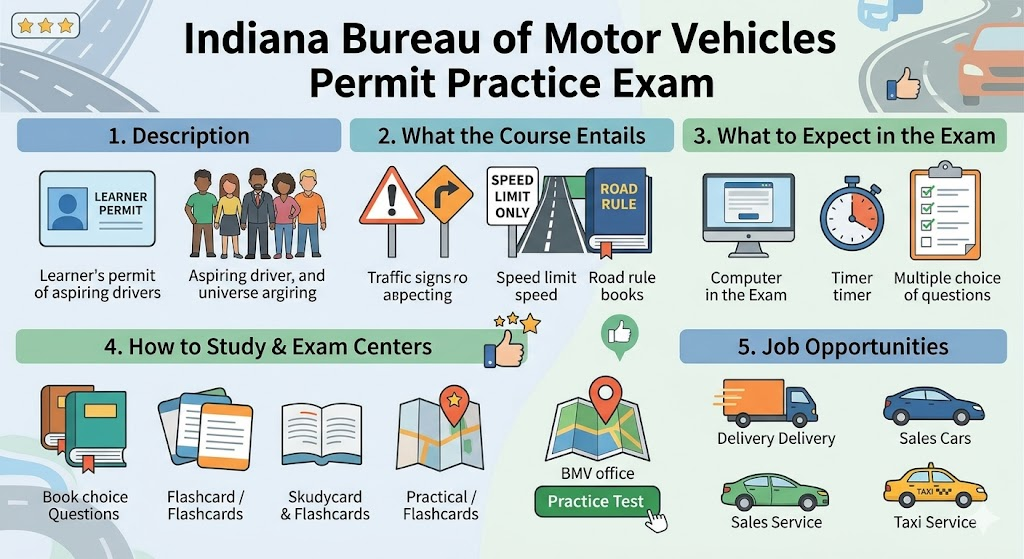 Indiana Bureau of Motor Vehicles Permit Practice Test Banner