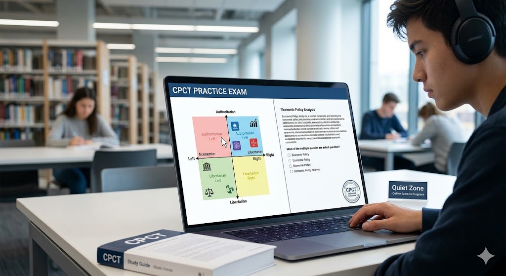 Consolidated Political Compass Test (CPCT) Practice Exam Banner