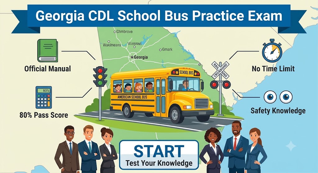Georgia CDL School Bus Practice Test Banner