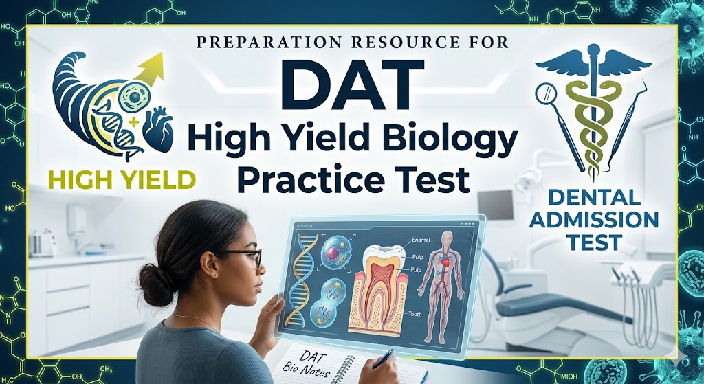 DAT High Yield Biology Practice Test Banner