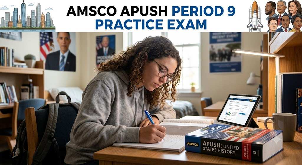 AMSCO AP United States History Exam (APUSH) – Period 9 Practice Test Banner