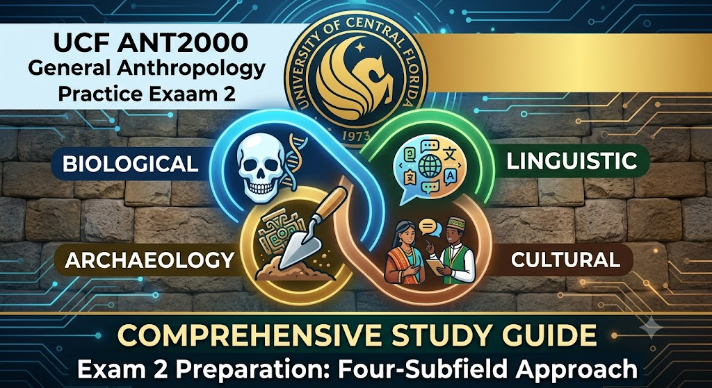 University of Central Florida (UCF) ANT2000 General Anthropology Practice Exam 2 Banner