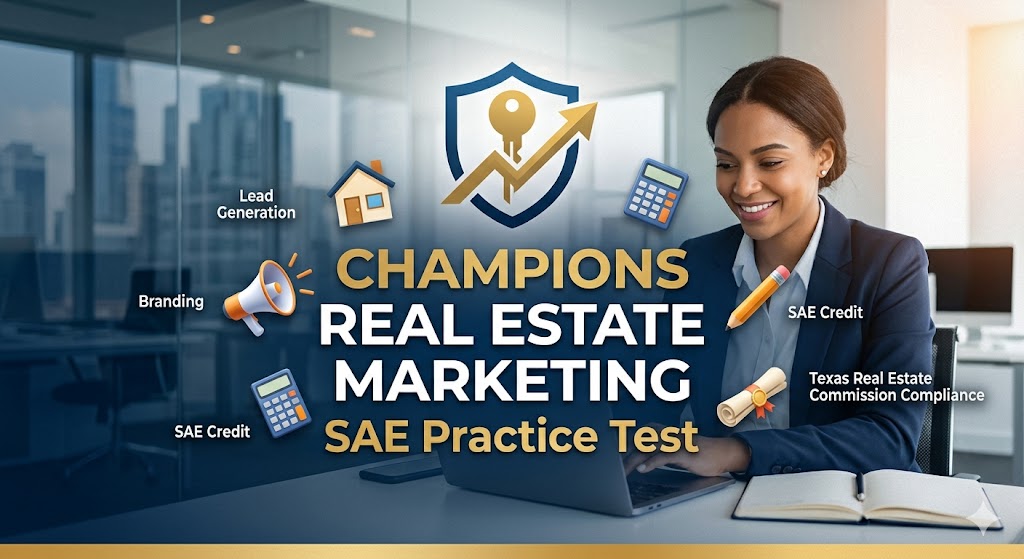 Champions Real Estate Marketing SAE Practice Test Banner