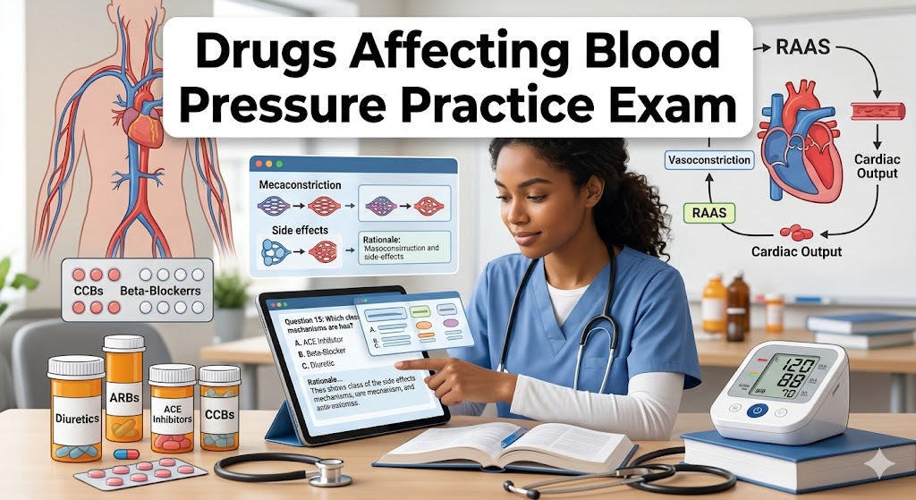 Drugs Affecting Blood Pressure Practice Test Banner