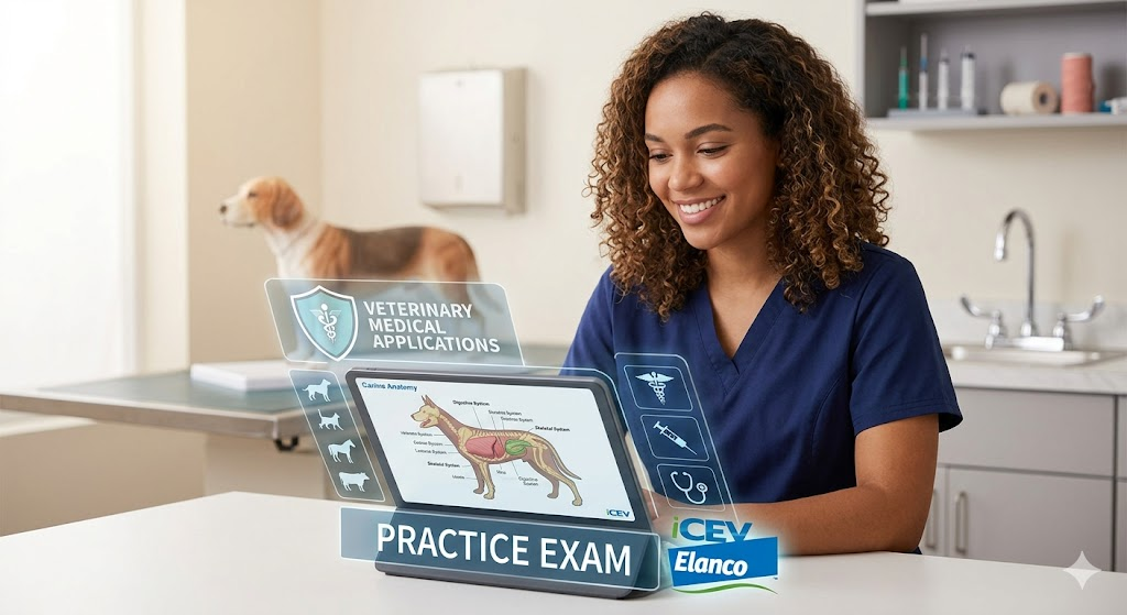iCEV Elanco Veterinary Medical Applications Certification Practice Test Banner